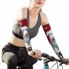 Chef Gnomes Cooling Arm Sleeves for Men Women, Kitchen Dessert Red Buffalo Check UV Protection Arm Sleeves, (M) view 2