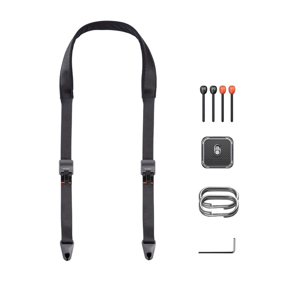PGYTECH 1.8" Wide Camera Shoulder Strap with Quick Release Plate Wide Camera Neck Straps Long for Photographers Adjustable for DSLR SLR (Night Black)