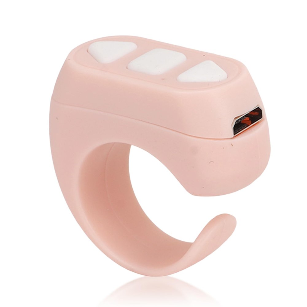 Bluetooth Remote Control Page Turner, Scrolling Ring Clicker for Camera Video Recording Shutter Selfie, Finger Remote for for Android Cellphone ()