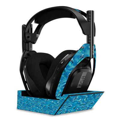 MightySkins Skin Compatible with Astro A50 Wireless Headphones + Base Station (Gen 4) - Dolphin Gang | Protective, Durable, and Unique Vinyl Decal wrap Cover | Easy to Apply | Made in The USA
