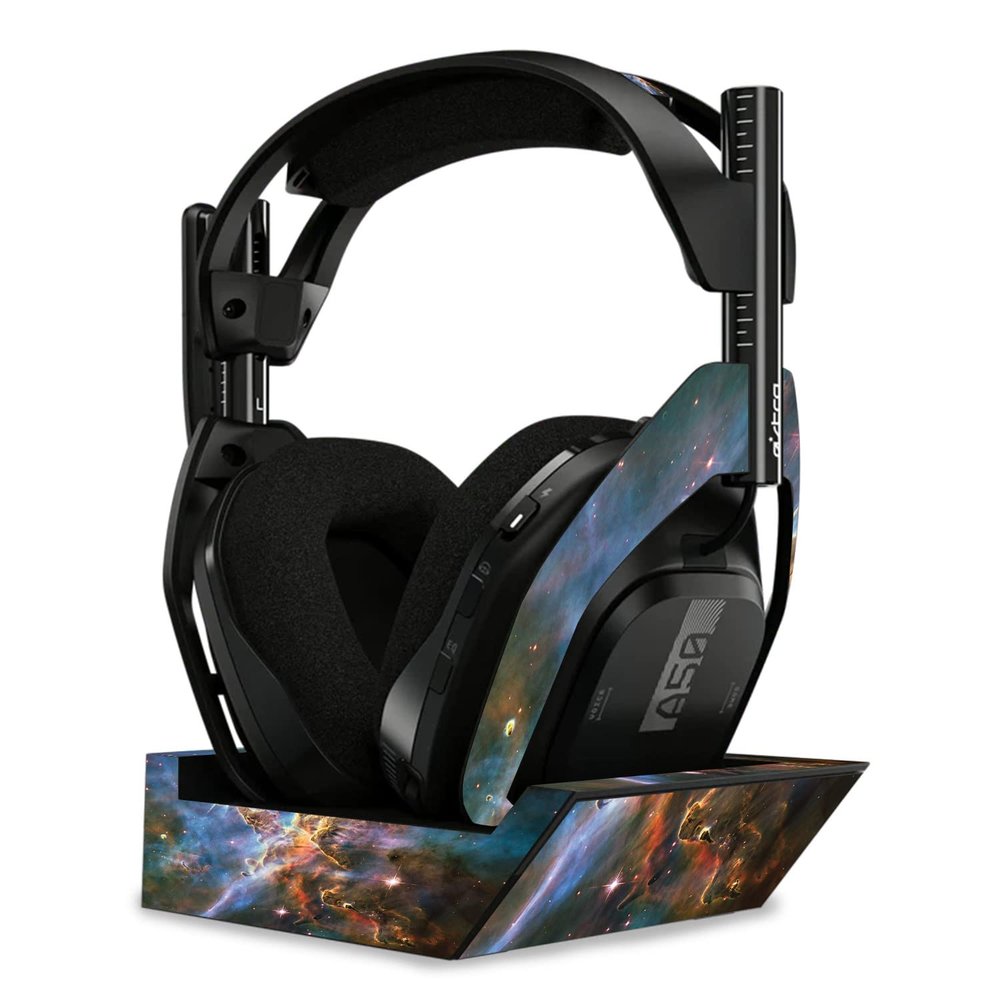 MightySkins Skin Compatible with Astro A50 Wireless Headphones + Base Station (Gen 4) - Golden Nebula | Protective, Durable, and Unique Vinyl Decal wrap Cover | Easy to Apply | Made in The USA