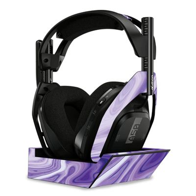 MightySkins Skin Compatible with Astro A50 Wireless Headphones + Base Station (Gen 4) - Lavendar Acrylic | Protective, Durable, and Unique Vinyl Decal wrap Cover | Easy to Apply | Made in The USA