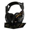 MightySkins Skin Compatible with Astro A50 Wireless Headphones + Base Station (Gen 4) - Black Gold Marble | Protective, Durable, and Unique Vinyl Decal wrap Cover | Easy to Apply | Made in The USA