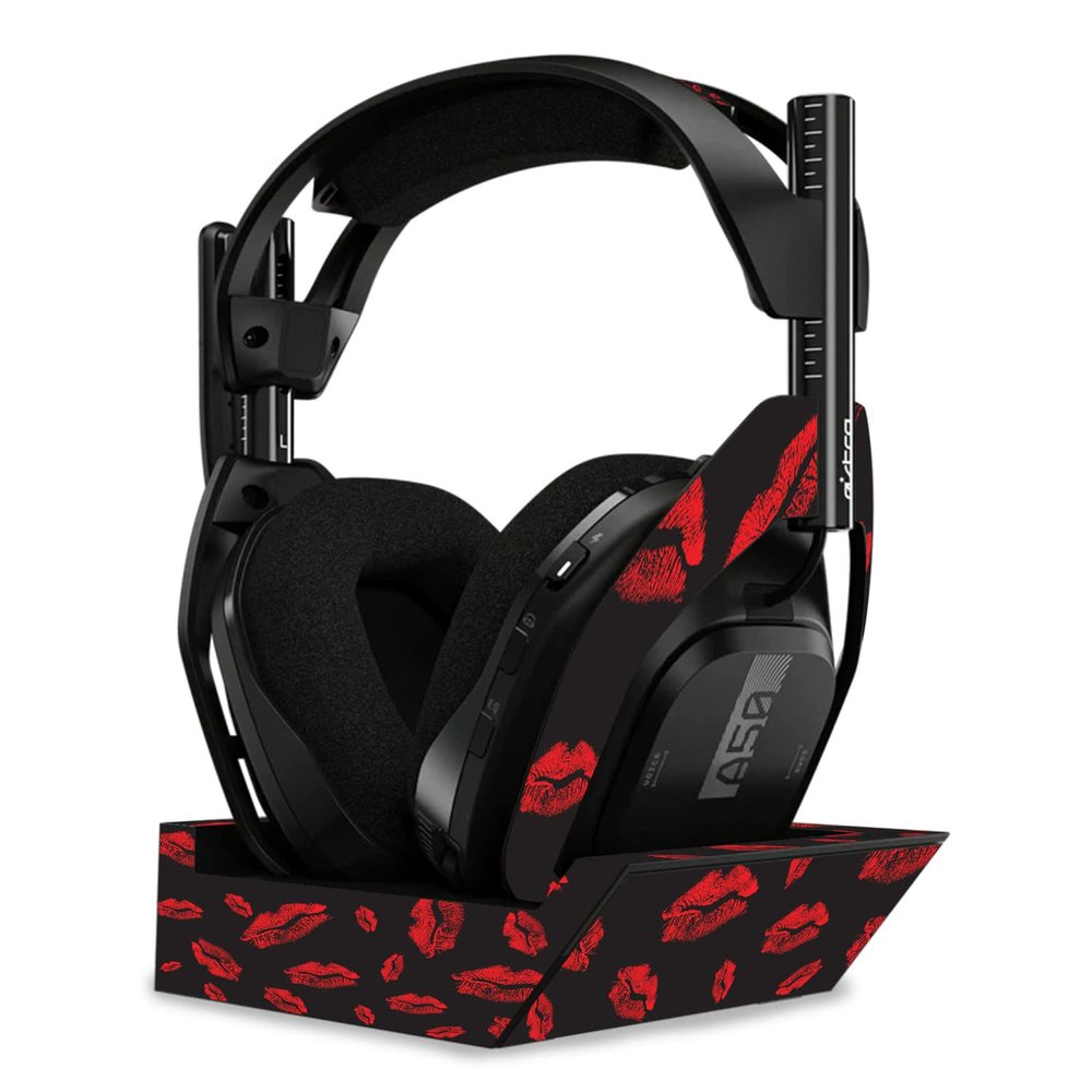 MightySkins Skin Compatible with Astro A50 Wireless Headphones + Base Station (Gen 4) - Kiss Me | Protective, Durable, and Unique Vinyl Decal wrap Cover | Easy to Apply | Made in The USA