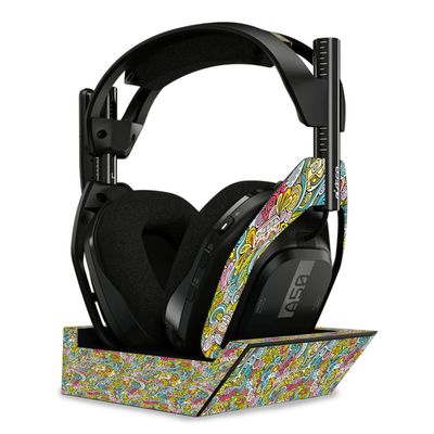 MightySkins Skin Compatible with Astro A50 Wireless Headphones + Base Station (Gen 4) - Ultra Hippie | Protective, Durable, and Unique Vinyl Decal wrap Cover | Easy to Apply | Made in The USA