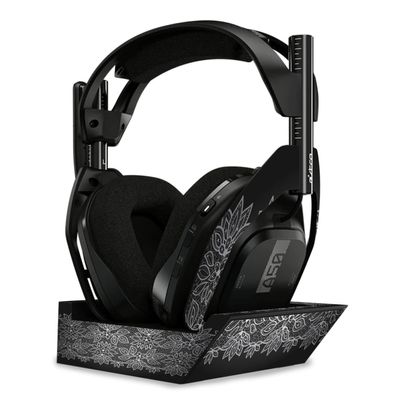 MightySkins Skin Compatible with Astro A50 Wireless Headphones + Base Station (Gen 4) - Floral Lace | Protective, Durable, and Unique Vinyl Decal wrap Cover | Easy to Apply | Made in The USA