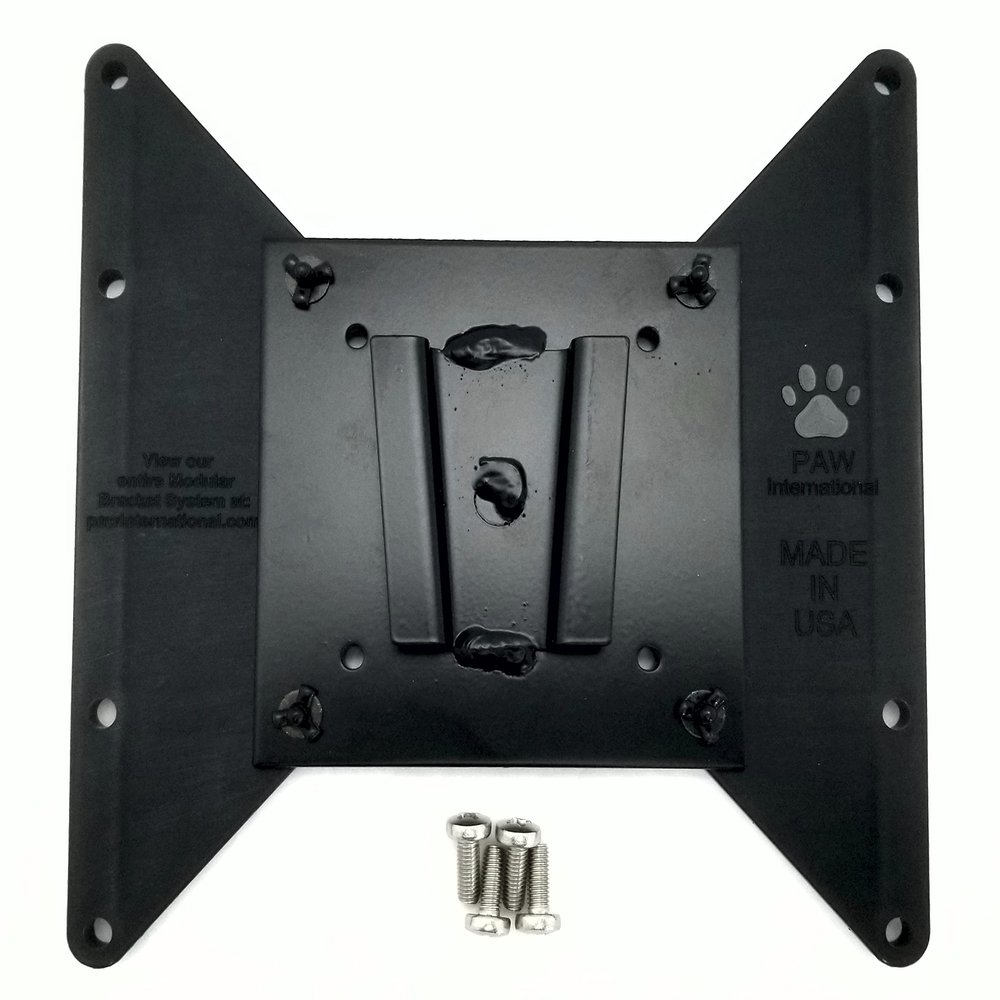 PAW International 200x200mm and200x100mm VESA Polymer Adapter Plate w/PAW Steel TV Bracket | Only use with Steel Wall Mount (not Polymer Wall Mounts) | Includes M6 Screws
