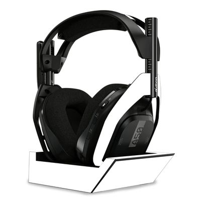 MightySkins Skin Compatible with Astro A50 Wireless Headphones + Base Station (Gen 4) - Solid White | Protective, Durable, and Unique Vinyl Decal wrap Cover | Easy to Apply | Made in The USA