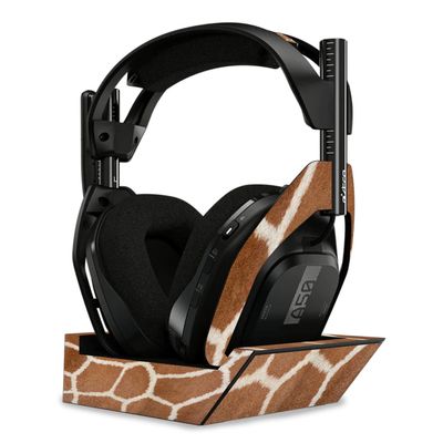 MightySkins Skin Compatible with Astro A50 Wireless Headphones + Base Station (Gen 4) - Giraffe Print | Protective, Durable, and Unique Vinyl Decal wrap Cover | Easy to Apply | Made in The USA