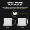 Fuse Reel The Side Kick Collapsible Charger Organizer With USB-C Right Angle Adapter Compatible with MacBook and PC charging cords and adapter cable management best computer winder (White w/Adapter) view 2