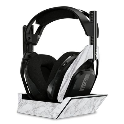 MightySkins Skin Compatible with Astro A50 Wireless Headphones + Base Station (Gen 4) - Frost Marble | Protective, Durable, and Unique Vinyl Decal wrap Cover | Easy to Apply | Made in The USA