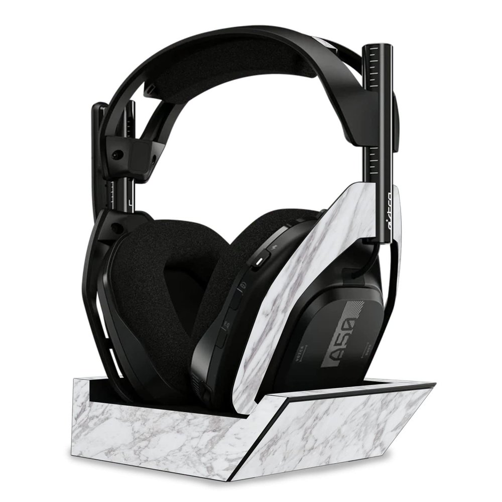 MightySkins Skin Compatible with Astro A50 Wireless Headphones + Base Station (Gen 4) - Frost Marble | Protective, Durable, and Unique Vinyl Decal wrap Cover | Easy to Apply | Made in The USA