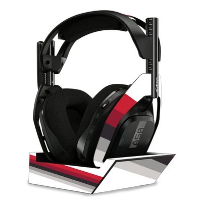 MightySkins Skin Compatible with Astro A50 Wireless Headphones + Base Station (Gen 4) - Slant Stripes | Protective, Durable, and Unique Vinyl Decal wrap Cover | Easy to Apply | Made in The USA