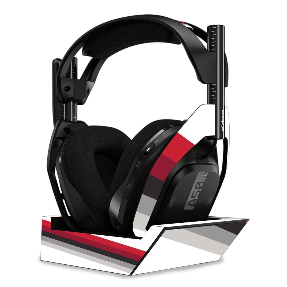 MightySkins Skin Compatible with Astro A50 Wireless Headphones + Base Station (Gen 4) - Slant Stripes | Protective, Durable, and Unique Vinyl Decal wrap Cover | Easy to Apply | Made in The USA