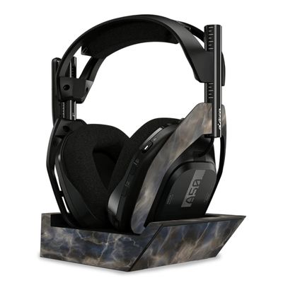 MightySkins Skin Compatible with Astro A50 Wireless Headphones + Base Station (Gen 4) - Stormy Marble | Protective, Durable, and Unique Vinyl Decal wrap Cover | Easy to Apply | Made in The USA