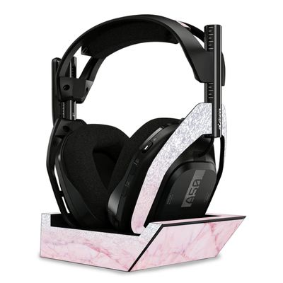 MightySkins Skin Compatible with Astro A50 Wireless Headphones + Base Station (Gen 4) - Girly Marble Dazzle | Protective, Durable, and Unique Vinyl Decal wrap Cover | Easy to Apply | Made in The USA