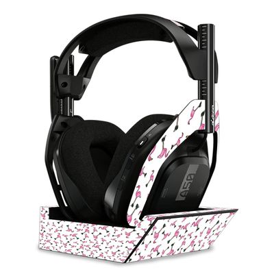 MightySkins Skin Compatible with Astro A50 Wireless Headphones + Base Station (Gen 4) - Cool Flamingo | Protective, Durable, and Unique Vinyl Decal wrap Cover | Easy to Apply | Made in The USA