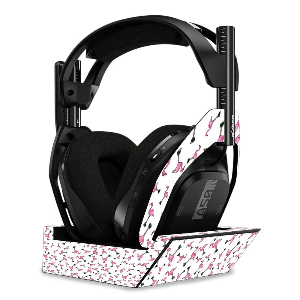MightySkins Skin Compatible with Astro A50 Wireless Headphones + Base Station (Gen 4) - Cool Flamingo | Protective, Durable, and Unique Vinyl Decal wrap Cover | Easy to Apply | Made in The USA