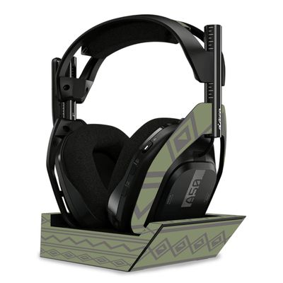 MightySkins Skin Compatible with Astro A50 Wireless Headphones + Base Station (Gen 4) - Green Western | Protective, Durable, and Unique Vinyl Decal wrap Cover | Easy to Apply | Made in The USA
