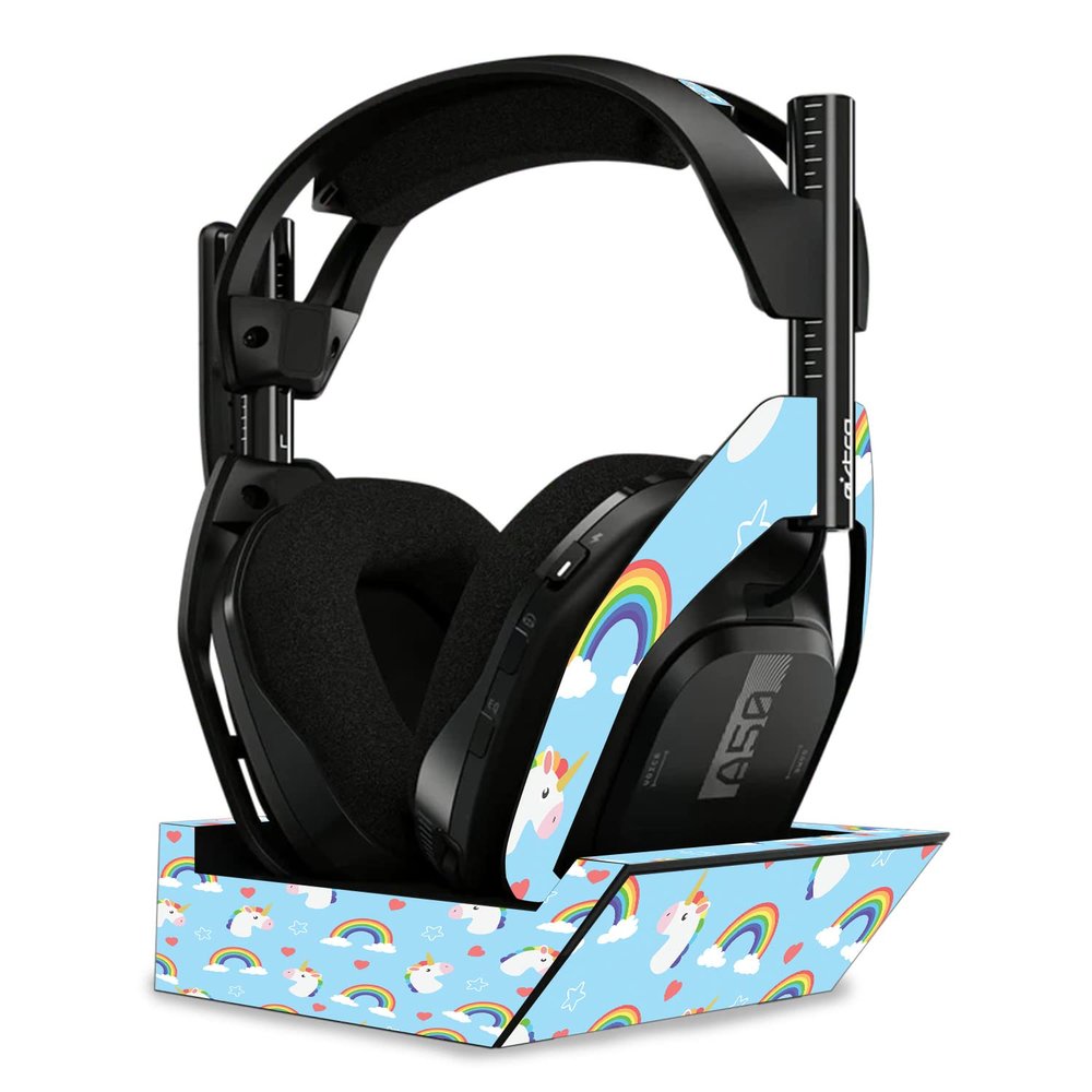 MightySkins Skin Compatible with Astro A50 Wireless Headphones + Base Station (Gen 4) - Unicorn Perfection | Protective, Durable, and Unique Vinyl Decal wrap Cover | Easy to Apply | Made in The USA