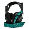MightySkins Skin Compatible with Astro A50 Wireless Headphones + Base Station (Gen 4) - Teal Leopard | Protective, Durable, and Unique Vinyl Decal wrap Cover | Easy to Apply | Made in The USA view 1