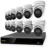 Seco-Larm DRN-K116-12 Enforcer NVR and Camera Kit; Includes: (1) DRN-116-4TB NVR with 4TB HDD, and (12) EV-N2506-2W4WQ White 5MP Turret Cameras view 1