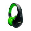 THINGS AUDIO Portable Personal FM Radio Headphones Pull-Out Antenna for Great Reception, Walking, Jogging, Relaxing, School, Talk Radio - Powered by 2AA Batteries (Not Included) (Black & Lime Green) view 1