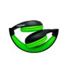 THINGS AUDIO Portable Personal FM Radio Headphones Pull-Out Antenna for Great Reception, Walking, Jogging, Relaxing, School, Talk Radio - Powered by 2AA Batteries (Not Included) (Black & Lime Green) view 3