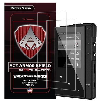 A ACE ARMOR SHIELD compatible with Phinistec Z6 portable music player Screen Protector 2 Pack