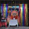 10x8ft Red Circus Backdrop Amusement Park Tents Stratus Playground Carnival Carousel Kids Boy 1st Birthday Party Baby Shower view 3