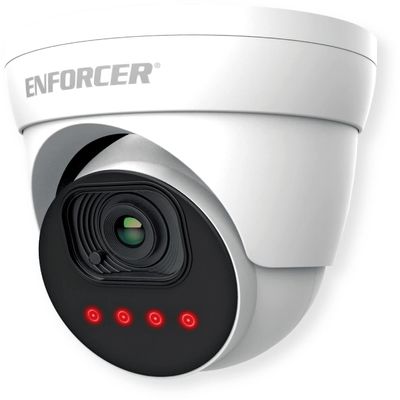 Seco-Larm EV-N2506-NW4WQ Enforcer 5MP Motorized IP Turret Camera, White; 1/2.7" CMOS Sensor; 2880 x 1620 Max Resolution; 2.8~12 mm Lens; WDR; 3DNR; IR Range up to 147 feet; PoE