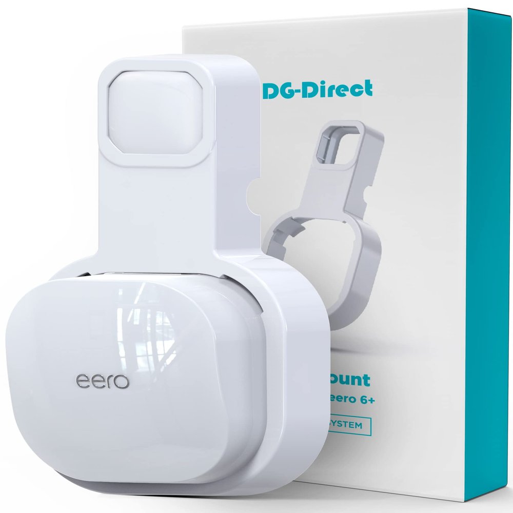 DG-Direct Wall Mount Holder for eero 6 and eero 6+ Router Mesh Wi-Fi System, No Messy Wires, The Outlet Wall Mount Holder for eero 6 Plus, Stand Bracket for eero 6 Extender Space Saving 1 Pcs