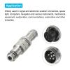 MECCANIXITY 2pcs Aviation Connector GX20 6 Pins 20mm Male Female Wire Panel Aviation Connector Plug Socket for Aviation, High-Speed Rail, Ships view 4