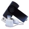 1GB USB Flash Drives Memory Sticks Thumb Drive with OTG & Type C/USB C Adaptor (Black) view 1