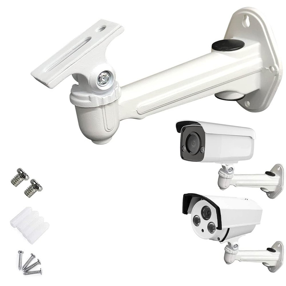 PUYREEINN Universal CCTV Security Camera Mount, IP Camera Mounting Brackets, Aluminum Alloy Indoor/Outdoor Wall Ceiling Mount Holder Stand Monitor Rotary Bracket (1 Pack)