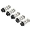MECCANIXITY 5pcs Aviation Connector GX16 4 Pins 16mm Female Wire Panel Aviation Connector Plug Socket for Aviation, High-Speed Rail, Ships view 1