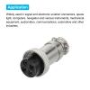 MECCANIXITY 5pcs Aviation Connector GX16 4 Pins 16mm Female Wire Panel Aviation Connector Plug Socket for Aviation, High-Speed Rail, Ships view 4
