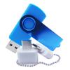 1GB USB Flash Drives Memory Sticks Thumb Drive with OTG & Type-C/USB C Adaptor (Blue) view 1