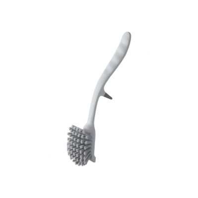 Dishwashing Brush Long Handle Dense Bristles Labor-saving Remove Kitchen Sink Stove Dish Washing Cleaning Brush For Home (Color : Gray)