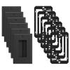Iwillink Brush Wall Plate with Low Voltage Mounting Bracket 6-Pack, Cable Pass Through Insert for Wires, Single Gang Cable Access Strap, Wall Socket for HDTV, Home Theater Systems (Black) view 1