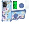 Case for OnePlus Ace 2V Case Compatible with OnePlus Ace 2V Phone Case Cover [with Tempered Glass Screen Protector][PC + TPU 2 in 1][Ring Support] [Gold Glitter+Luminous] JSL-SZH view 1