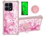 Case for Honor X8a Case Compatible with Honor X8a Phone Case Cover [with Tempered Glass Screen Protector][PC + TPU 2 in 1][Ring Support] [Luminous Effect] YGF-MH view 1
