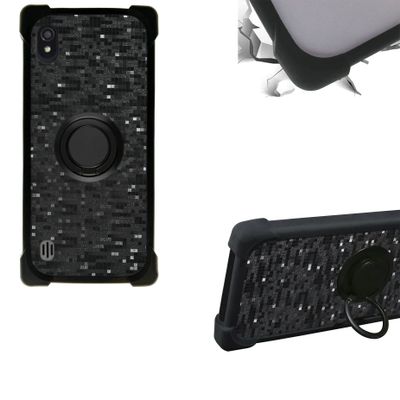 Case for Bounce SL201D Case Compatible with Bounce SL201D Phone Case PC backplane + Silicone Soft Frame Cover [360 Metal Ring, Magnetic Car Mount] TZZH-HEI
