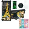 Case for Nokia C32 Case Compatible with Nokia C32 Phone Case Cover [with Tempered Glass Screen Protector][PC + TPU 2 in 1][Ring Support] [Gold Glitter+Luminous] JSH-TT view 1