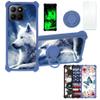 Case for Honor 70 Lite Case Compatible with Honor 70 Lite Phone Case Cover [with Tempered Glass Screen Protector][PC + TPU 2 in 1][Ring Support] [Luminous Effect] YGL-LAN view 1