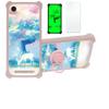 Case Compatible with Kruger Matz Smartfon Move 8 mini Phone Case Cover [with Tempered Glass Screen Protector][PC + TPU 2 in 1][Ring Support] [Luminous Effect] YGF-GL view 1