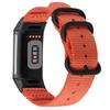 Abanen Nylon Bands for Fitbit Charge 6 / Charge 5, Woven Nylon Quick Dry Band Wrist Strap with Stainless Steel Ring Clasp Adjustable Compatible with Fitbit Charge 5 for Men and Women (Orange) view 1