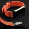 Abanen Nylon Bands for Fitbit Charge 6 / Charge 5, Woven Nylon Quick Dry Band Wrist Strap with Stainless Steel Ring Clasp Adjustable Compatible with Fitbit Charge 5 for Men and Women (Orange) view 4