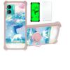 Case for Doogee X98 Case Compatible with Doogee X98 Phone Case Cover [with Tempered Glass Screen Protector][PC + TPU 2 in 1][Ring Support] [Luminous Effect] YGF-GL view 1