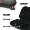 GLCON Dustproof Carrying Case Electronic Accessories Cable Organizer - Portable Small Travel Charger Case Power Bank Phone Pouch - Double Zippers Wallet Hard EVA Storage Carry Bag - Silver Grey view 4